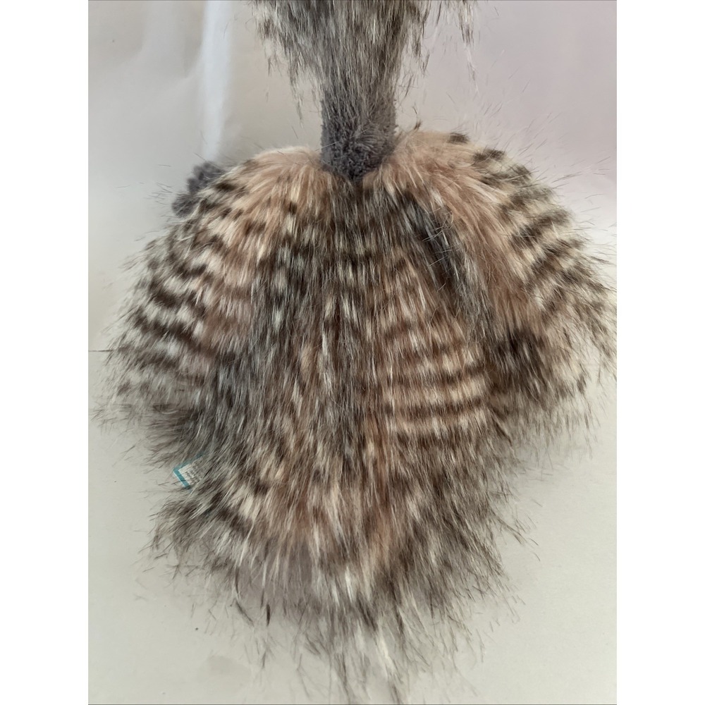 Jellycat London Odette Ostrich Plush Soft Toy Gray Pink Stuffed Animal - Picture 10 of 12